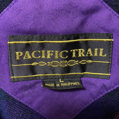 古着 used　PACIFIC TRAIL　長袖ナイロンジャケット　ライトアウター　紫　パープル　ヴィンテージ　Lサイズ