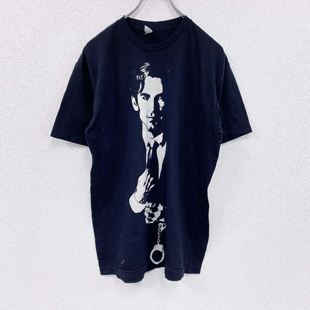 American Apparel　アメリカンアパレル　半袖プリントTシャツ　黒　ブラック　Lサイズ