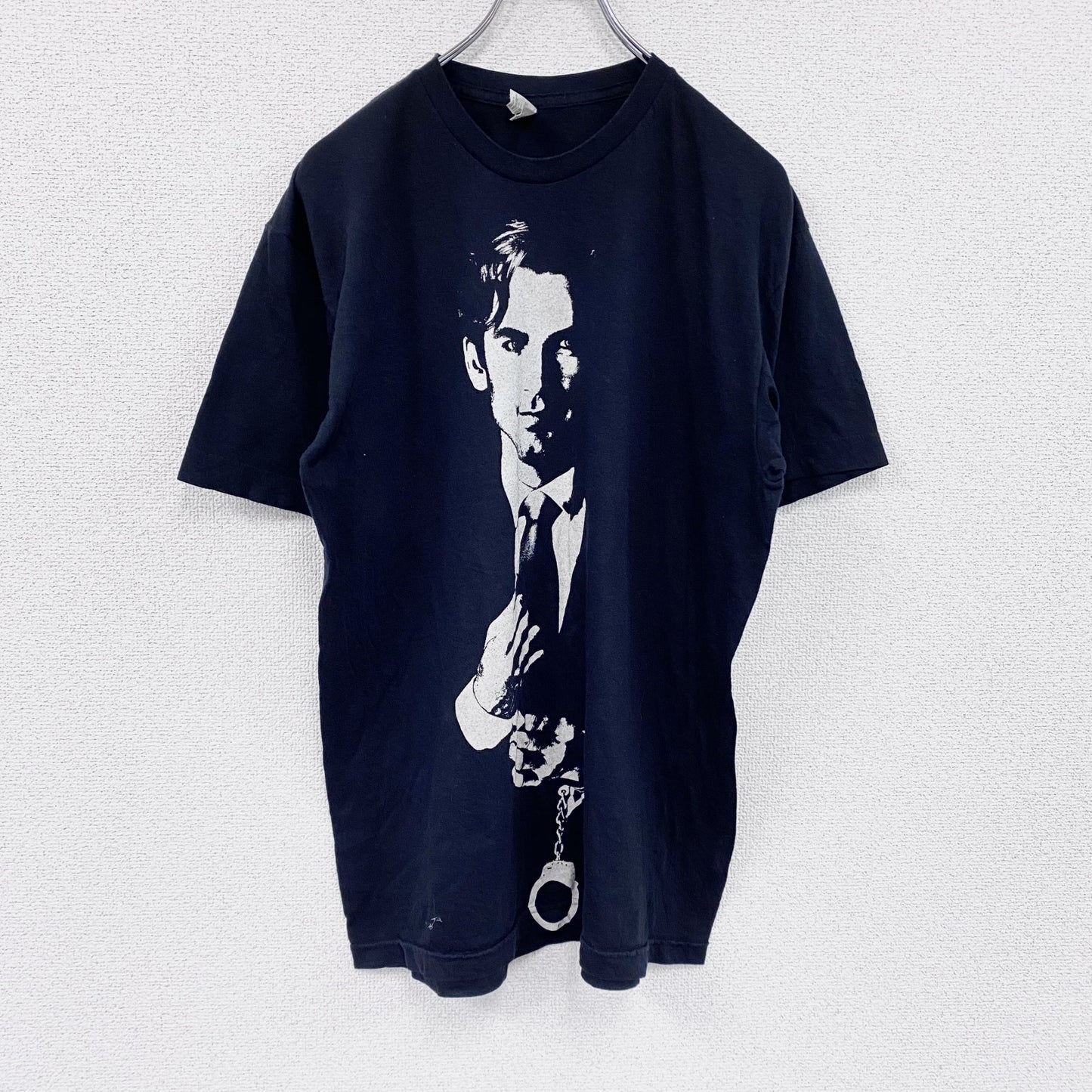 American Apparel　アメリカンアパレル　半袖プリントTシャツ　黒　ブラック　Lサイズ