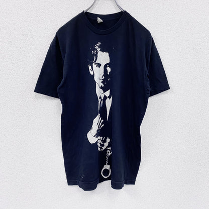 American Apparel　アメリカンアパレル　半袖プリントTシャツ　黒　ブラック　Lサイズ