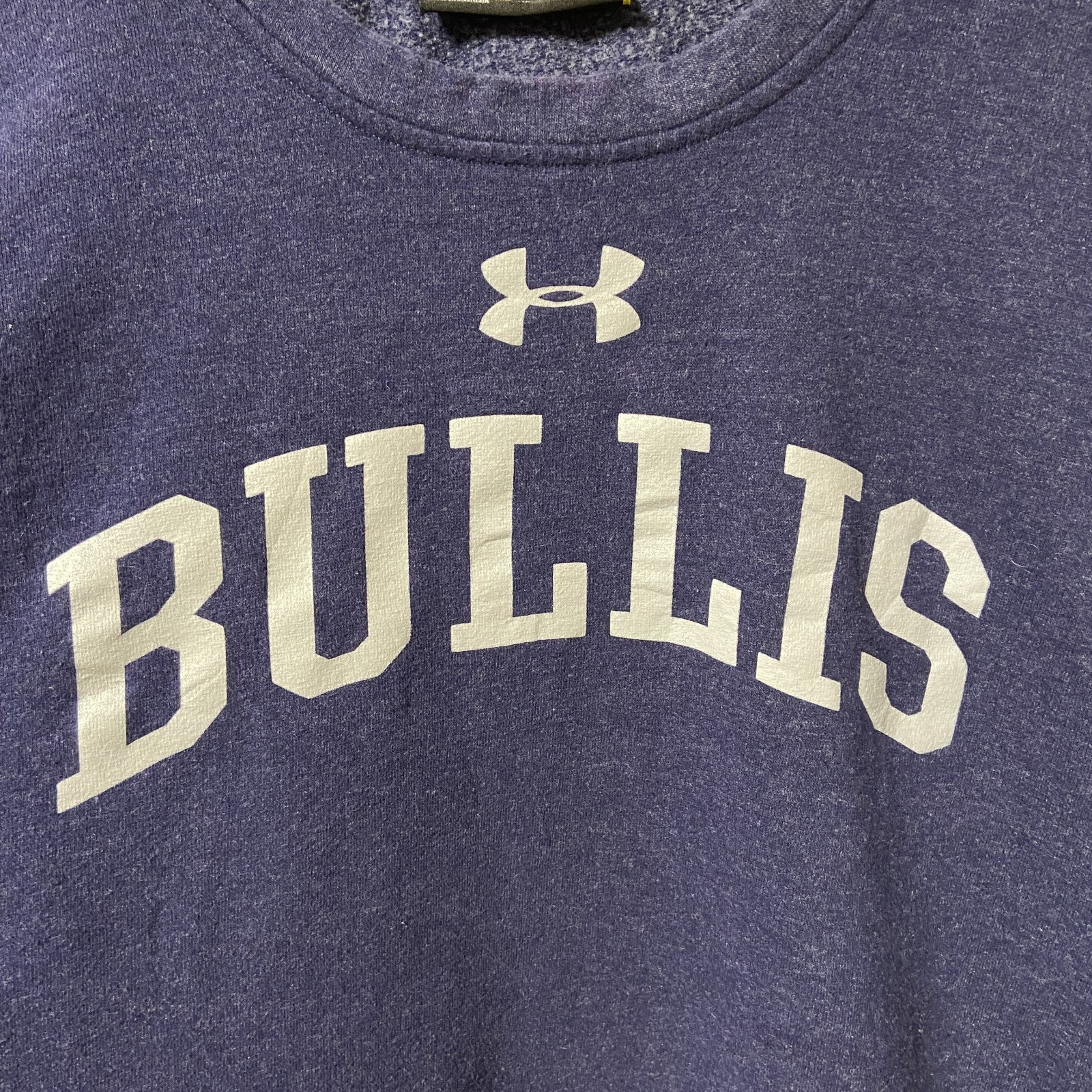 古着 used　UNDER ARMOUR アンダーアーマー　BULLIS　長袖プリントスウェット　トレーナー　オーバーサイズ
