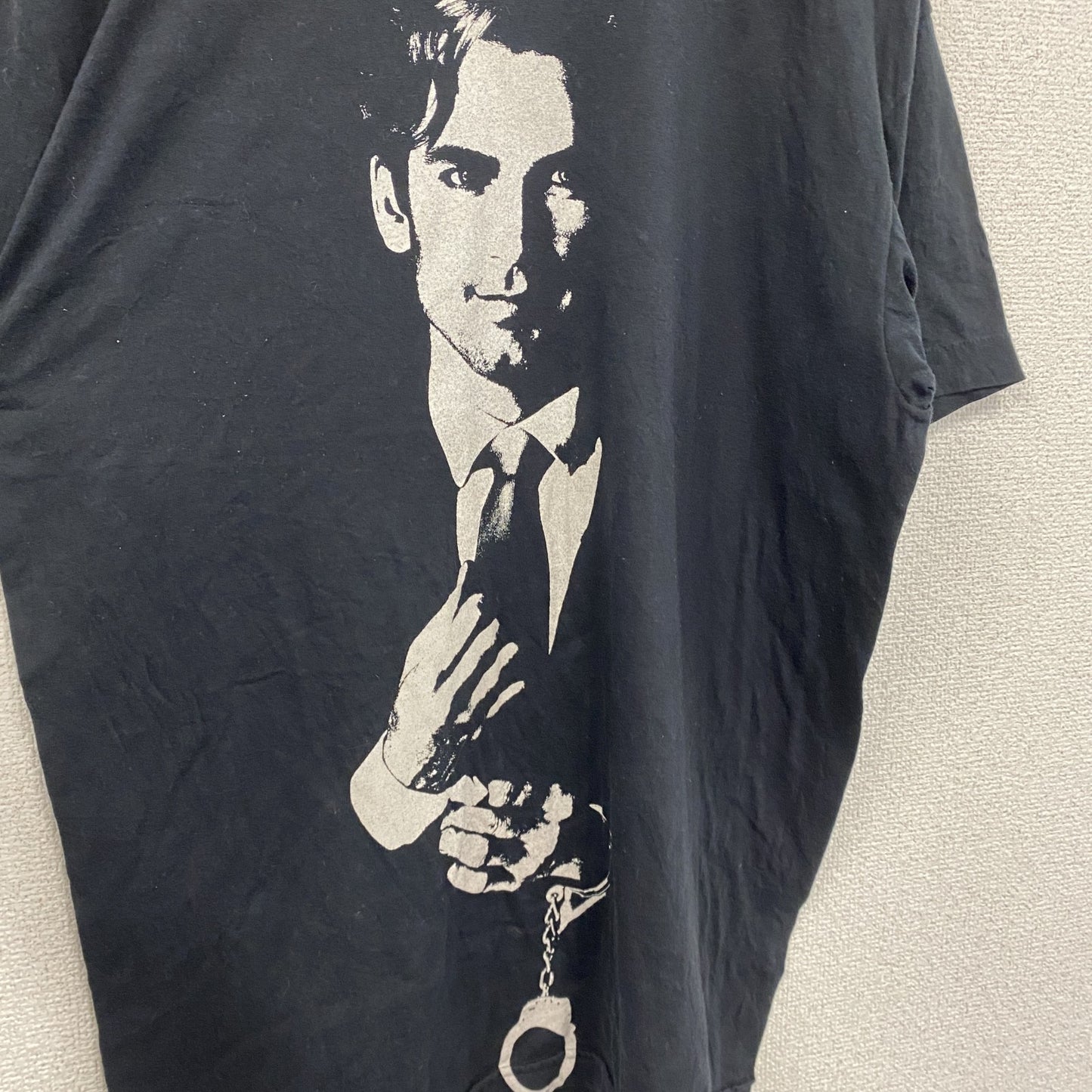 American Apparel　アメリカンアパレル　半袖プリントTシャツ　黒　ブラック　Lサイズ