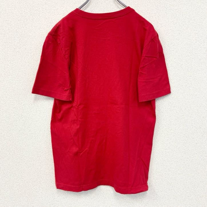 古着　used　NIKE　ナイキ　半袖プリントTシャツ　クルーネック　スウッシュロゴ　カジュアル　レトロ　赤　レッド　Sサイズ