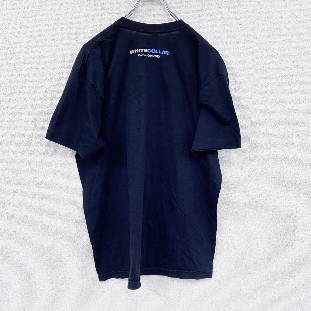 American Apparel　アメリカンアパレル　半袖プリントTシャツ　黒　ブラック　Lサイズ