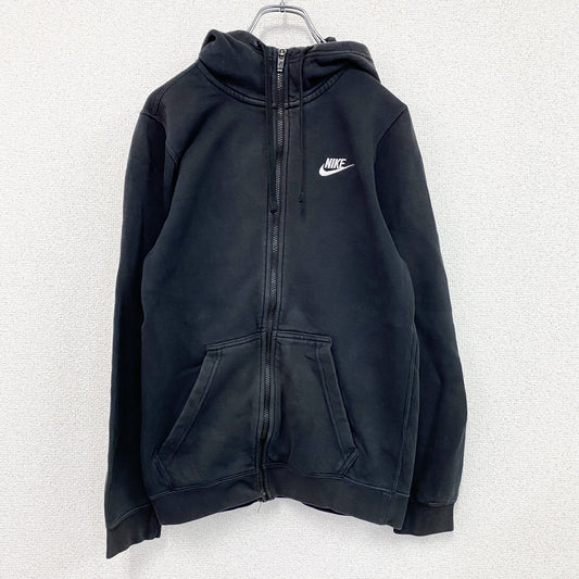 NIKE　ナイキ　フルジップスウェットパーカー/フーディー　スウッシュ　黒　ブラック　XSサイズ