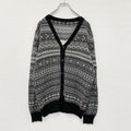 DIESEL　ディーゼル　ニットカーディガン　バックパームツリープリント　ネイティブ柄　黒　ブラック