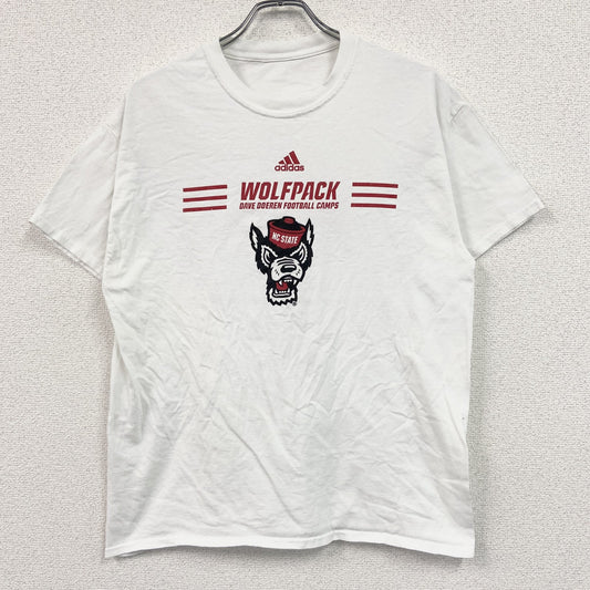 adidas　アディダス　半袖プリントTシャツ　白　ホワイト