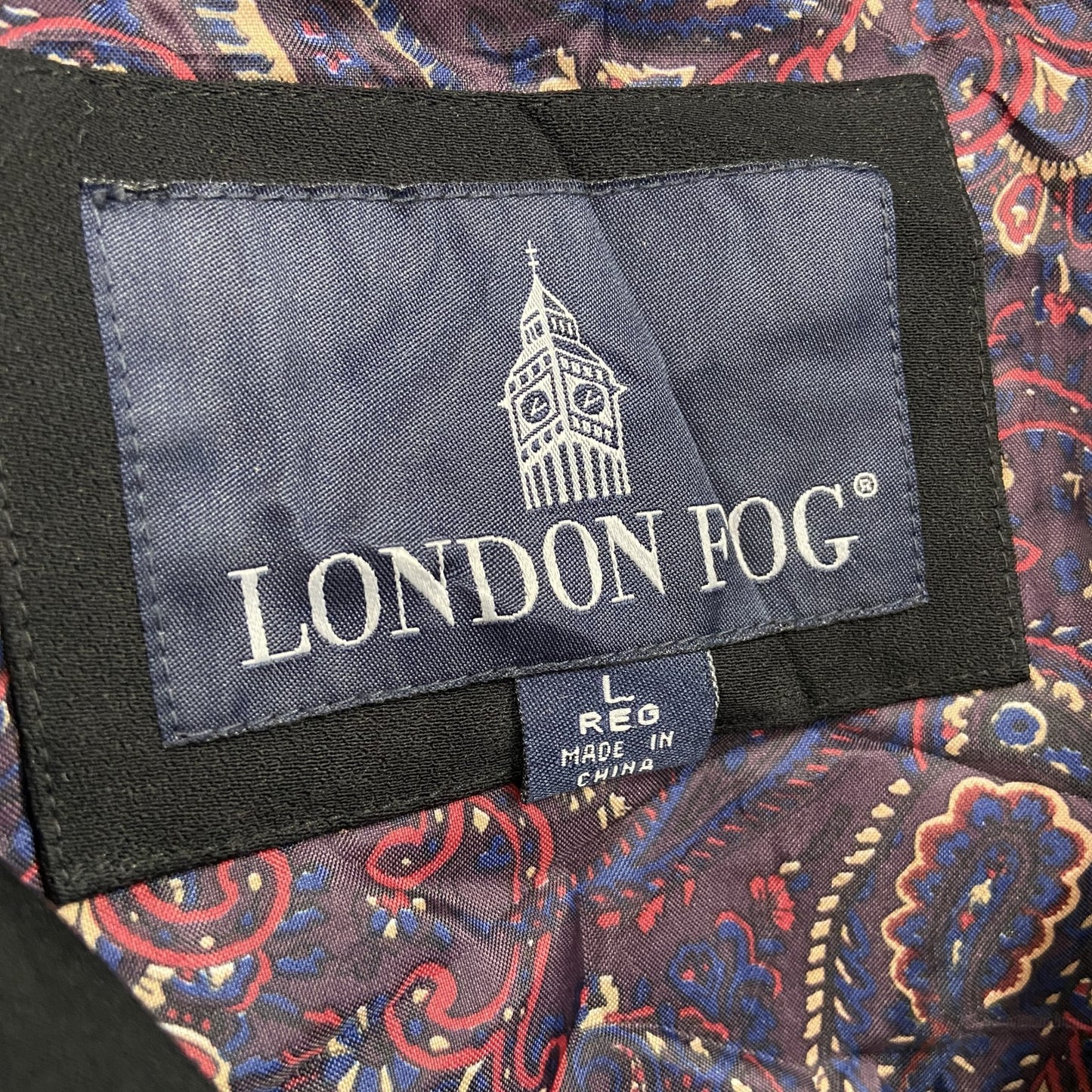 LONDON FOG　ロンドンフォグ　トレンチコート　黒　ブラック　Lサイズ　