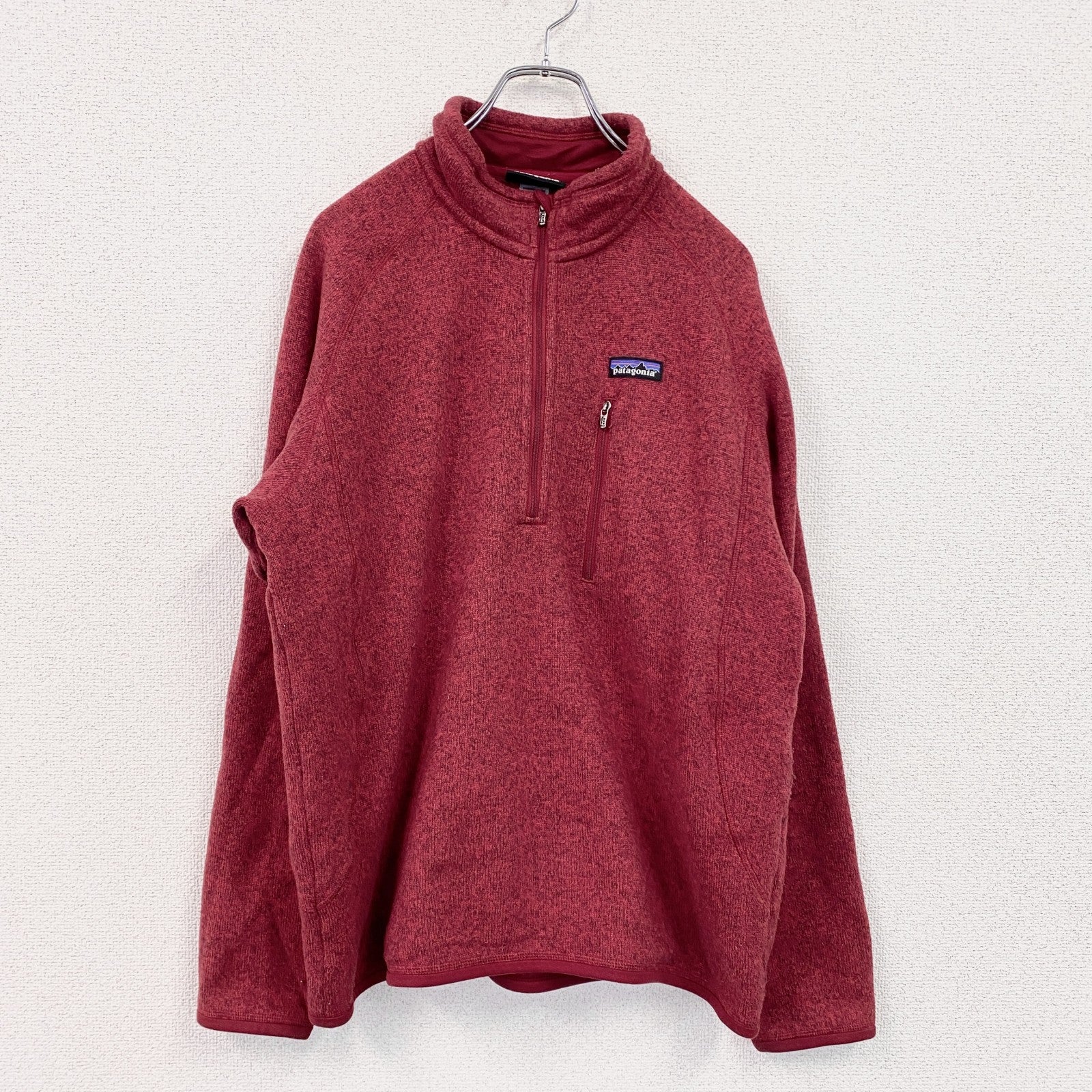 Patagonia　パタゴニア　ハーフジップフリースプルオーバー　フリースジャケット 　赤　レッド　Mサイズ