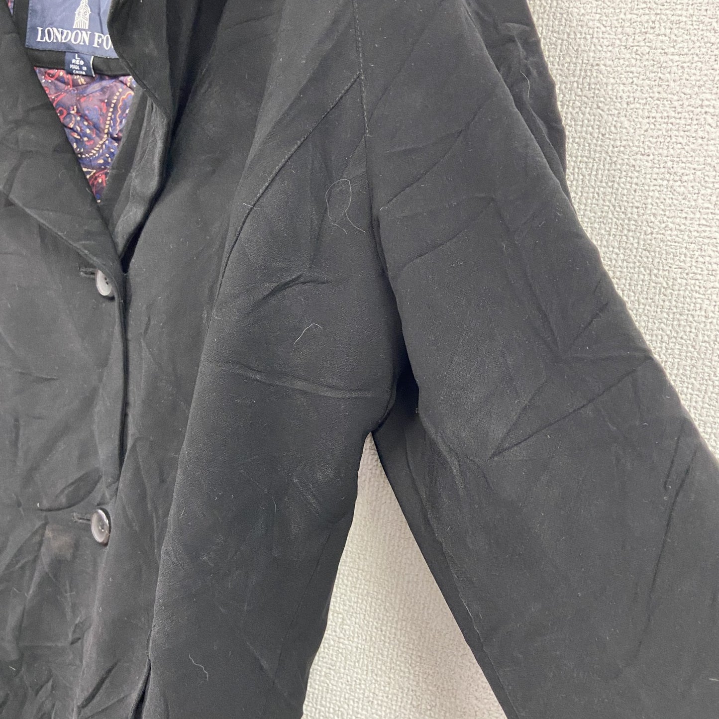 LONDON FOG　ロンドンフォグ　トレンチコート　黒　ブラック　Lサイズ　