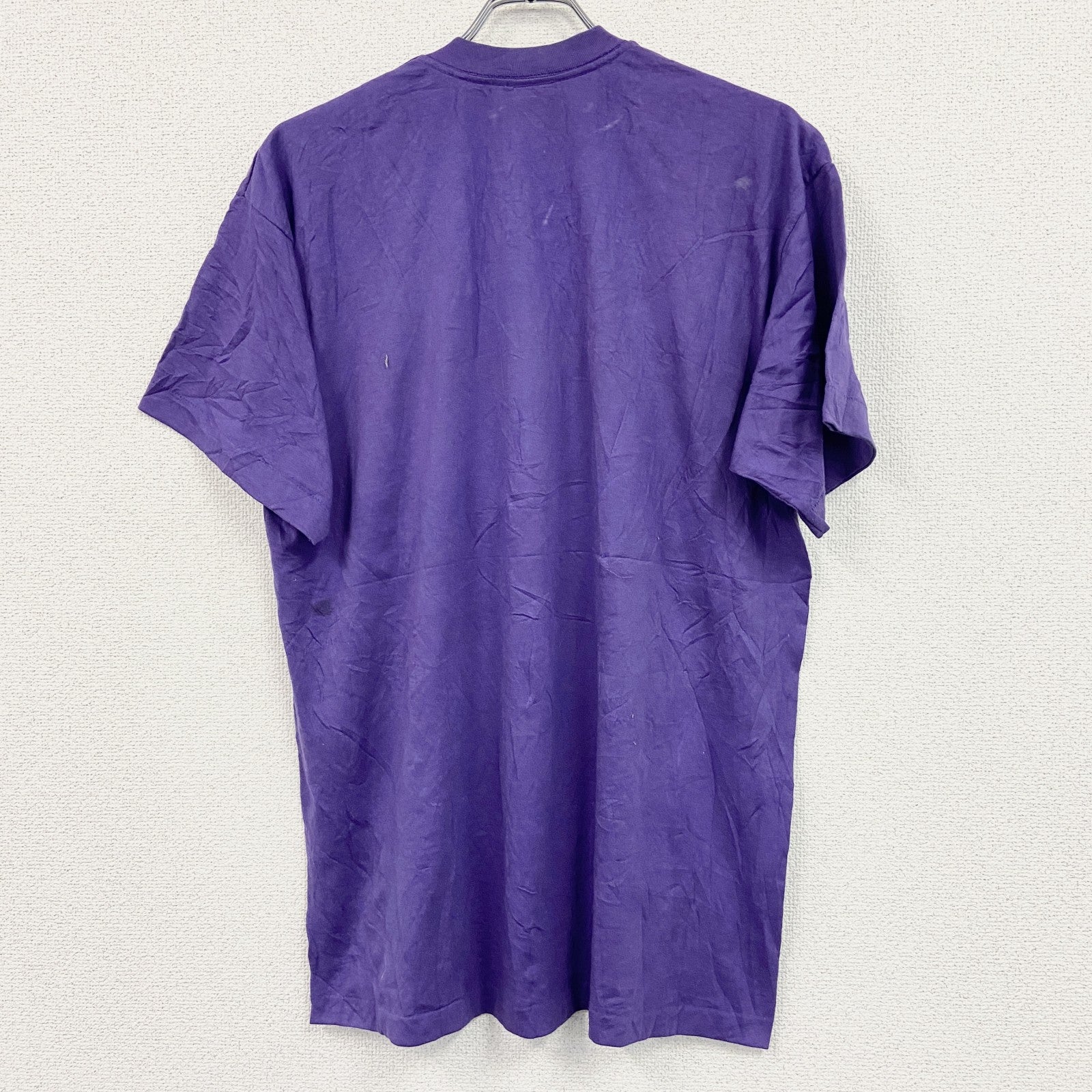 80s　SPORTSMAN　半袖プリントTシャツ　ヴィンテージ　シングルステッチ　紫　パープル　XLサイズ