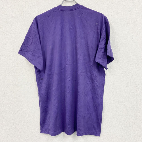80s　SPORTSMAN　半袖プリントTシャツ　ヴィンテージ　シングルステッチ　紫　パープル　XLサイズ