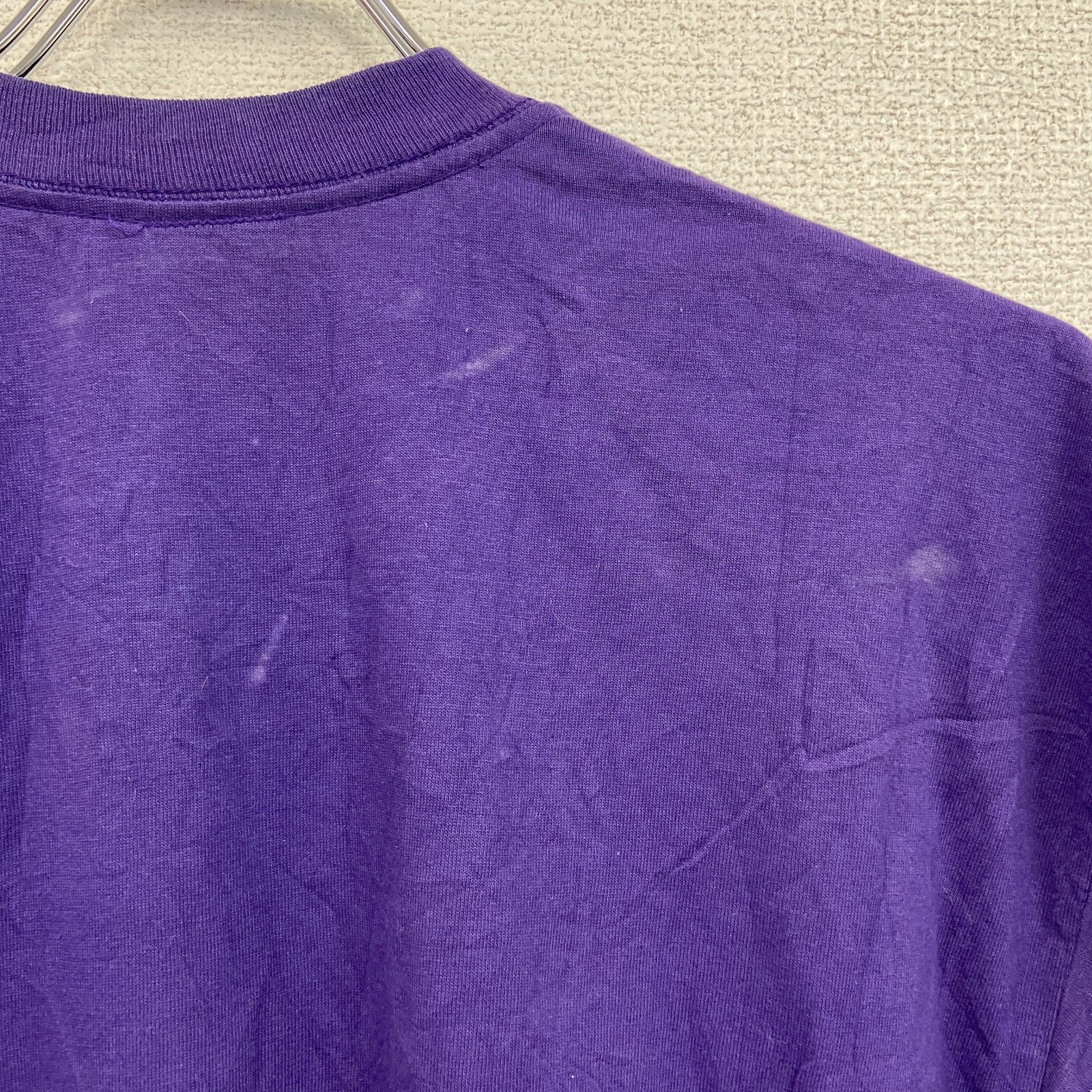 80s　SPORTSMAN　半袖プリントTシャツ　ヴィンテージ　シングルステッチ　紫　パープル　XLサイズ