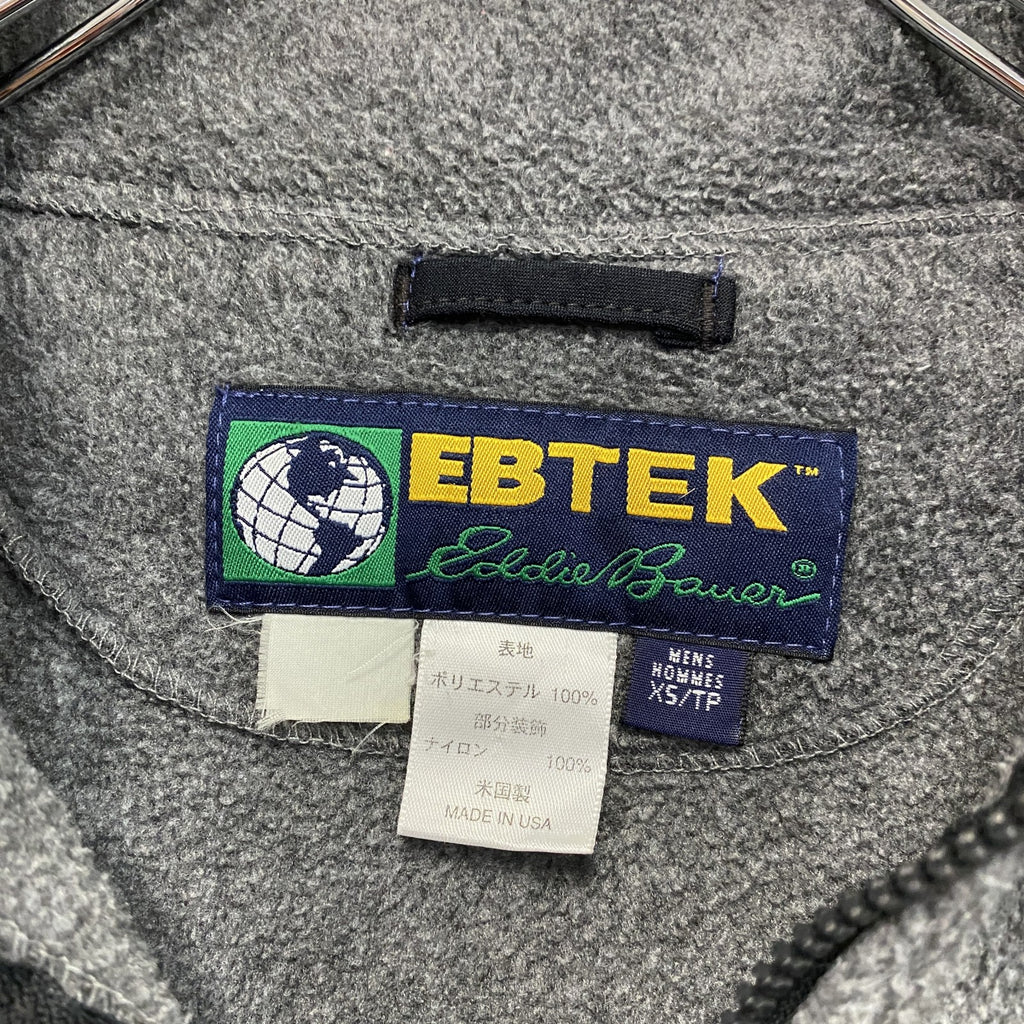 Eddie Bauer　エディーバウアー　EBTEK　エブテック　フルジップフリースジャケット/ボアジャケット　グレー　XSサイズ
