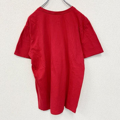古着　used　NIKE　ナイキ　半袖カレッジプリントTシャツ　オハイオ州大学　フットボール　スウッシュロゴ　クルーネック　赤　Lサイズ