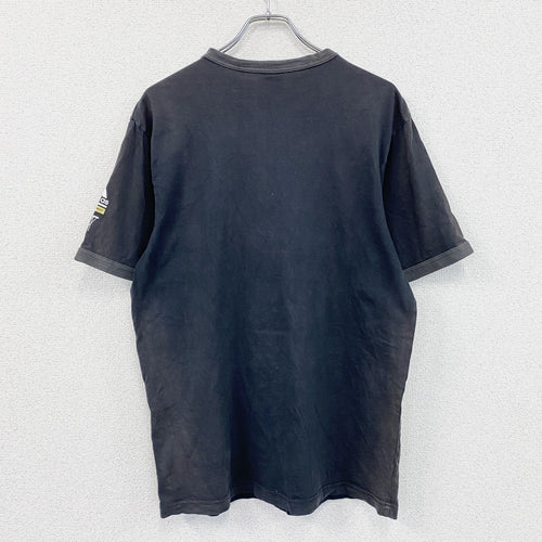 00s　adidas　アディダス　NBA　commander series　半袖リンガーTシャツ　黒　ブラック　Lサイズ
