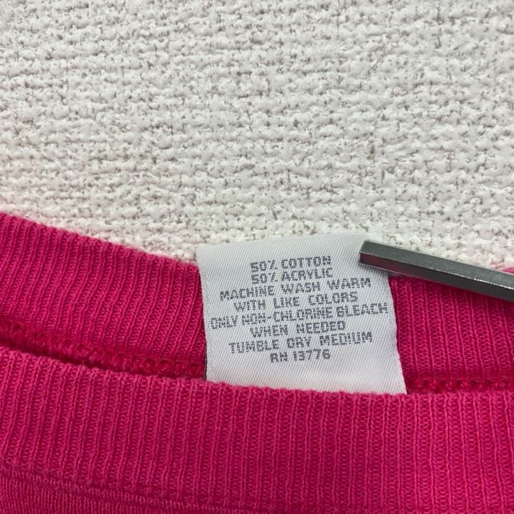 80s～　Hanes　ヘインズ　スウェット/トレーナー　ヴィンテージ　ラグランスリーブ　ピンク　2XLサイズ
