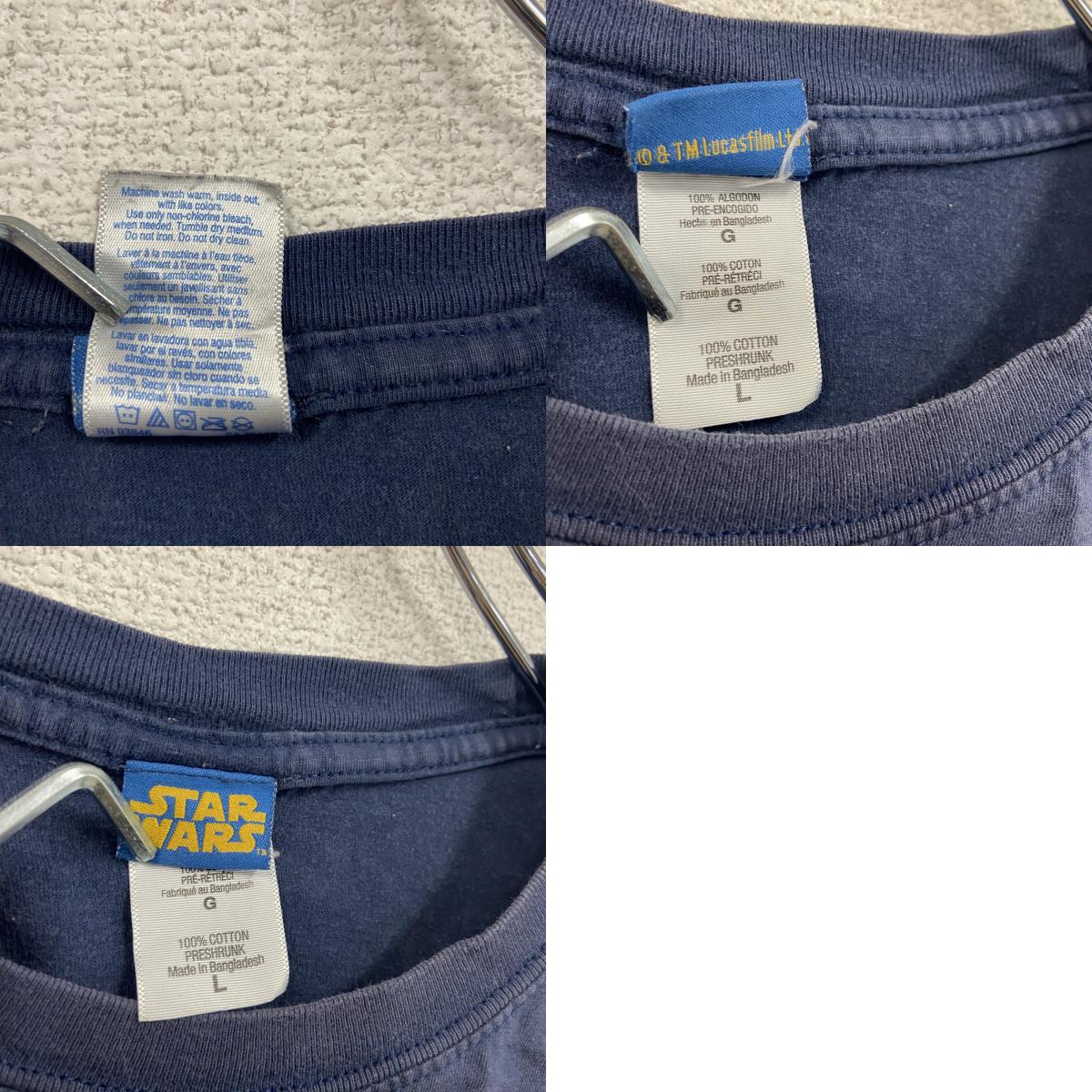 STARWARS　スターウォーズ　ダースベーダー　Disney　ディズニー　半袖Tシャツ　紺　ネイビー　Lサイズ