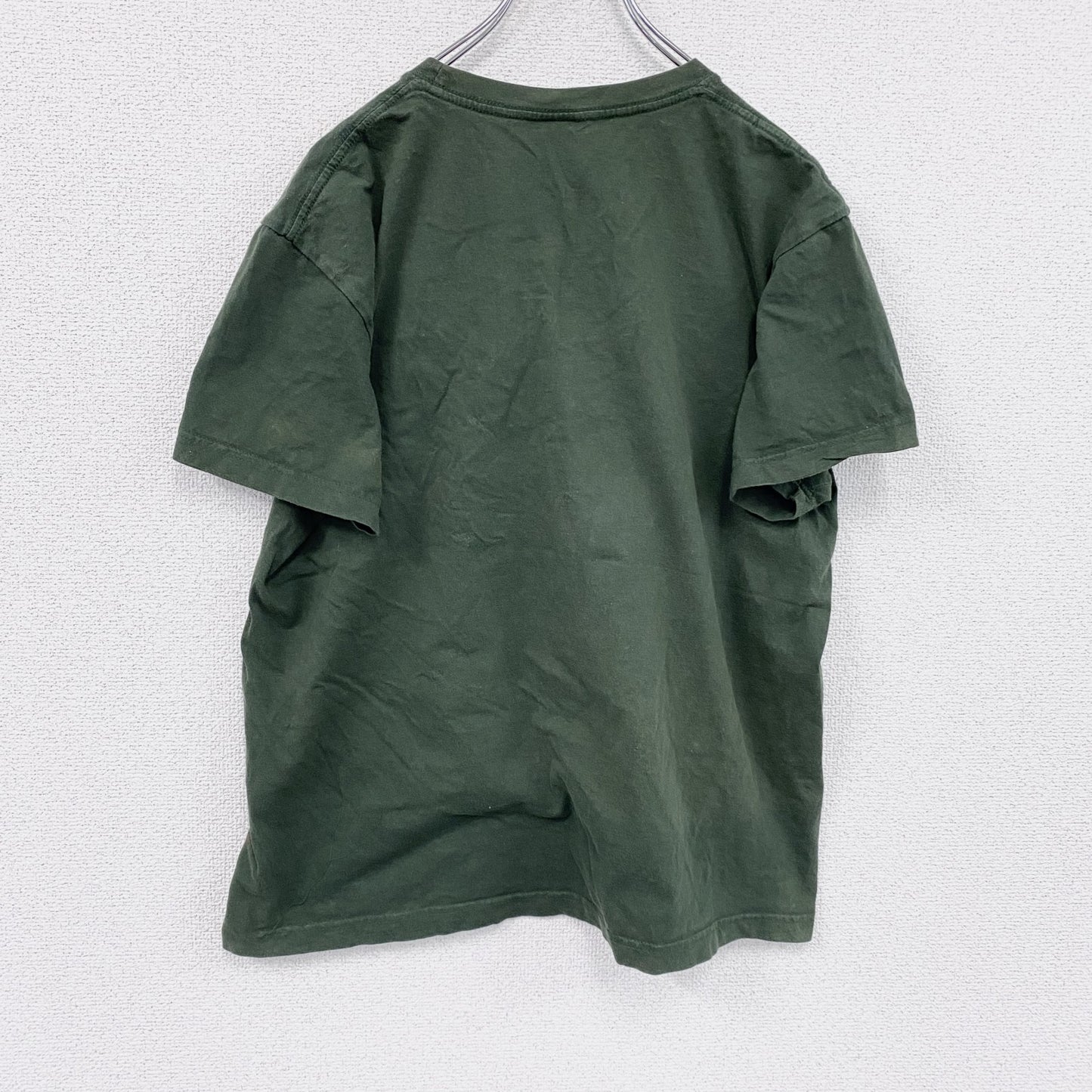 Stedman　半袖プリントTシャツ　魚　フィッシング　深緑　ディープグリーン　Lサイズ
