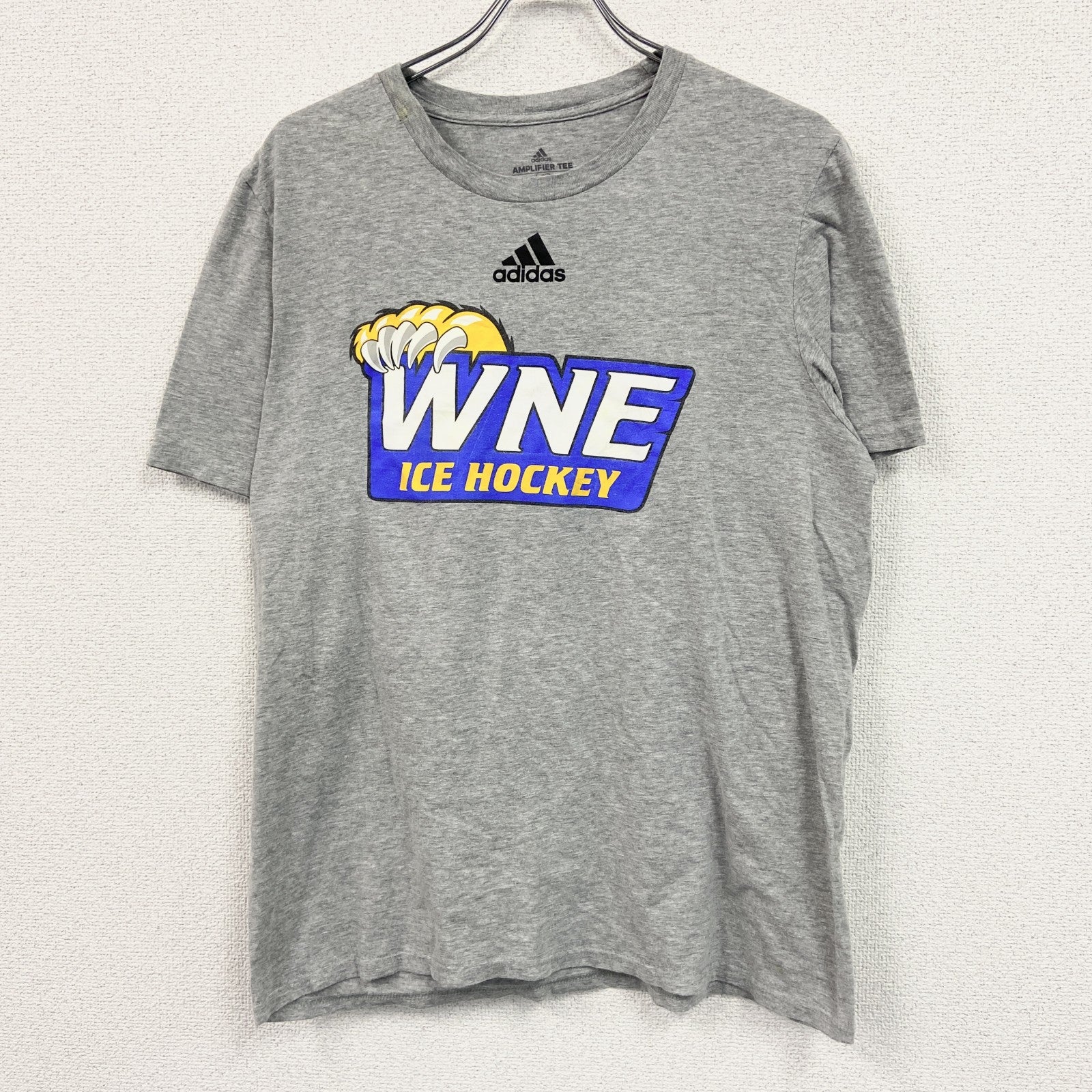 adidas　アディダス　半袖プリントTシャツ　グレー　2XL
