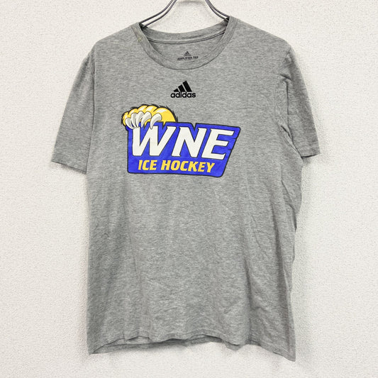 adidas　アディダス　半袖プリントTシャツ　グレー　2XL