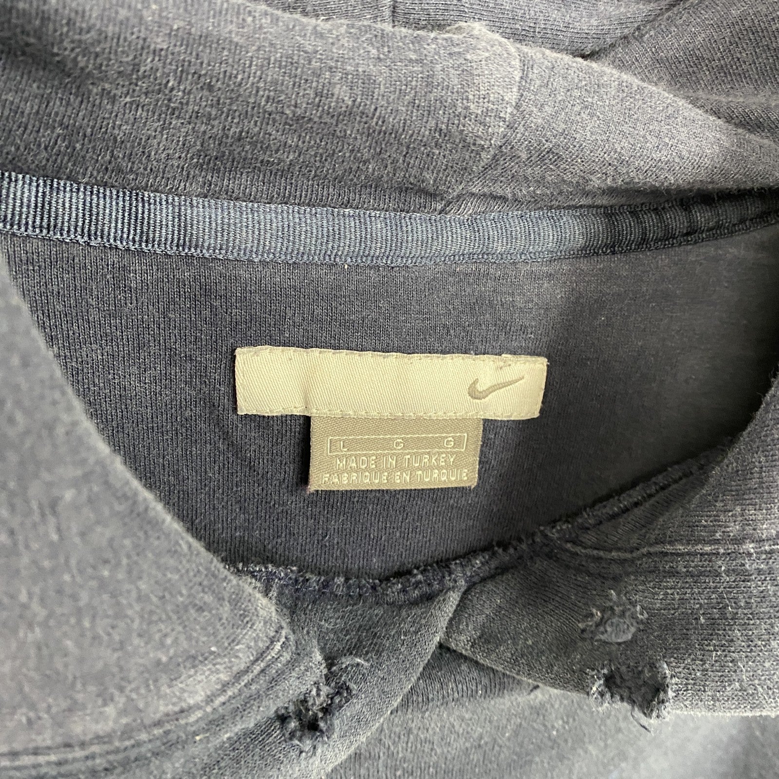 00s　NIKE　ナイキ　スウェットパーカー/フーディ　ヴィンテージ　紺　ネイビー　Lサイズ