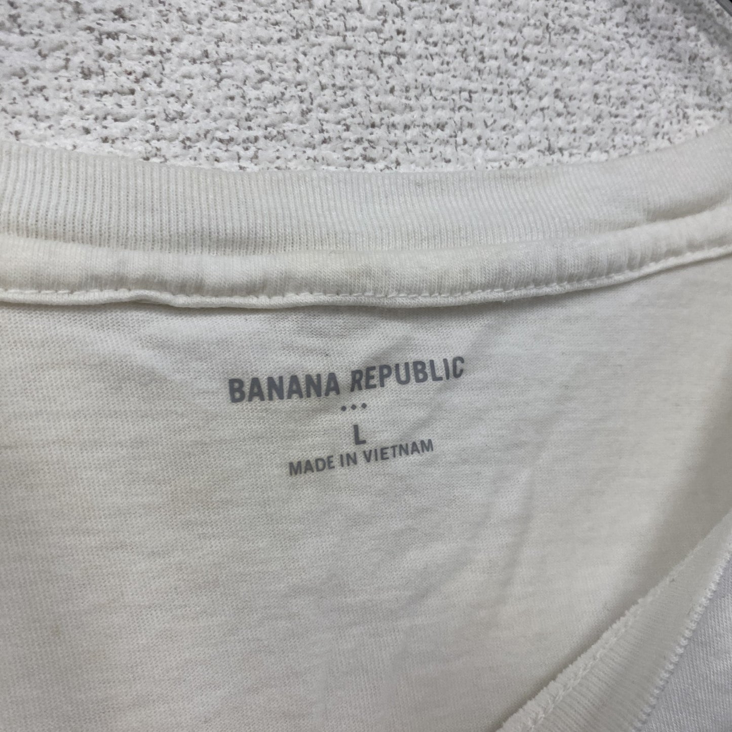 BANANA REPUBLIC　バナナリパブリック　バナリパ　半袖プリントTシャツ　白　ホワイト　Lサイズ