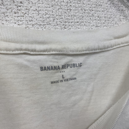 BANANA REPUBLIC　バナナリパブリック　バナリパ　半袖プリントTシャツ　白　ホワイト　Lサイズ
