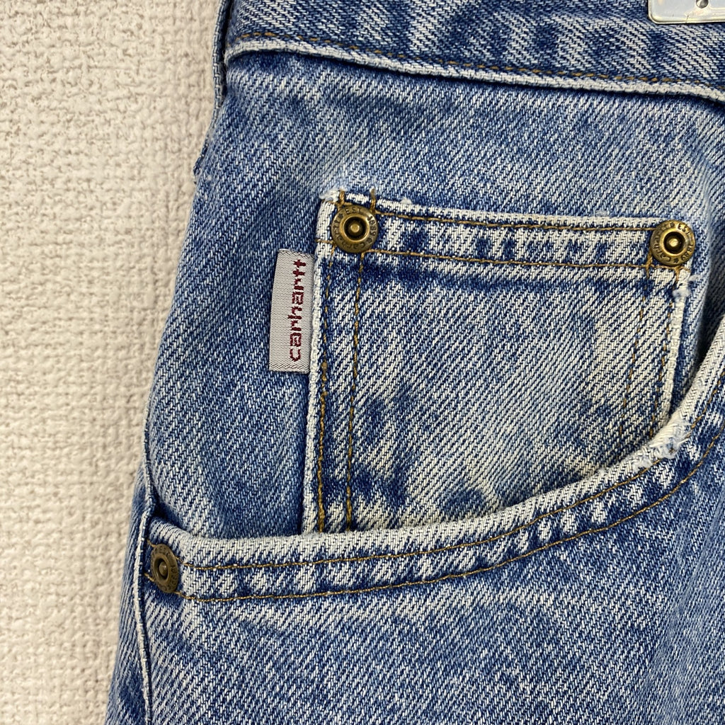 Carhartt　カーハート　デニムパンツ　ジッパーフライ　レザーパッチ　インディゴ　W38