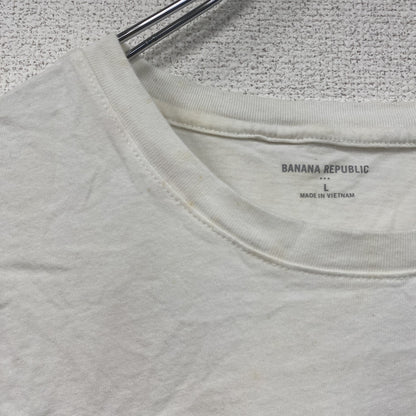 BANANA REPUBLIC　バナナリパブリック　バナリパ　半袖プリントTシャツ　白　ホワイト　Lサイズ