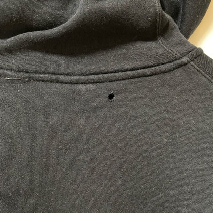 古着 used 　エアジョーダン　長袖ワンポイントロゴ刺繡スウェット　スウェットフーディー　バスケットボール　黒　Ｌサイズ