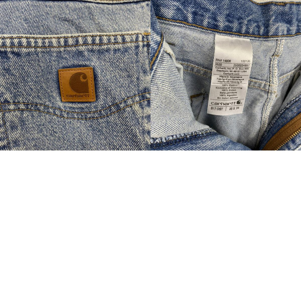 Carhartt　カーハート　デニムパンツ　ジッパーフライ　レザーパッチ　インディゴ　W38