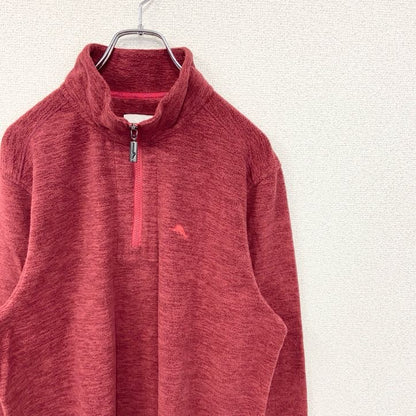 古着 used　Tommy Bahama トミーバハマ　長袖ハーフジップフリースジャケット　ハイネック　ワンポイント刺繍　Mサイズ