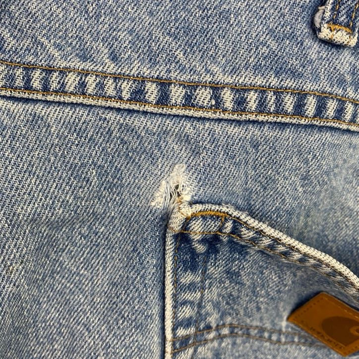 Carhartt　カーハート　デニムパンツ　ジッパーフライ　レザーパッチ　インディゴ　W38