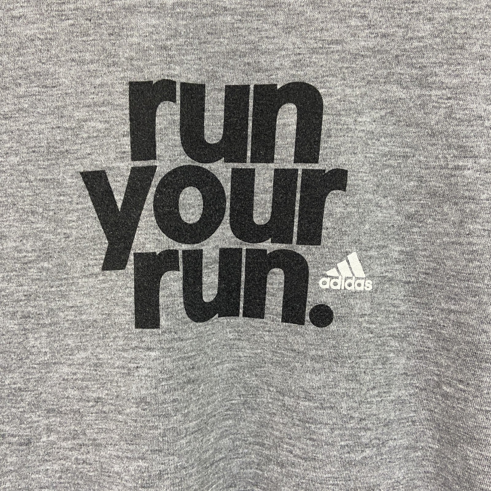 adidas　アディダス　半袖プリントTシャツ　グレー　2XL