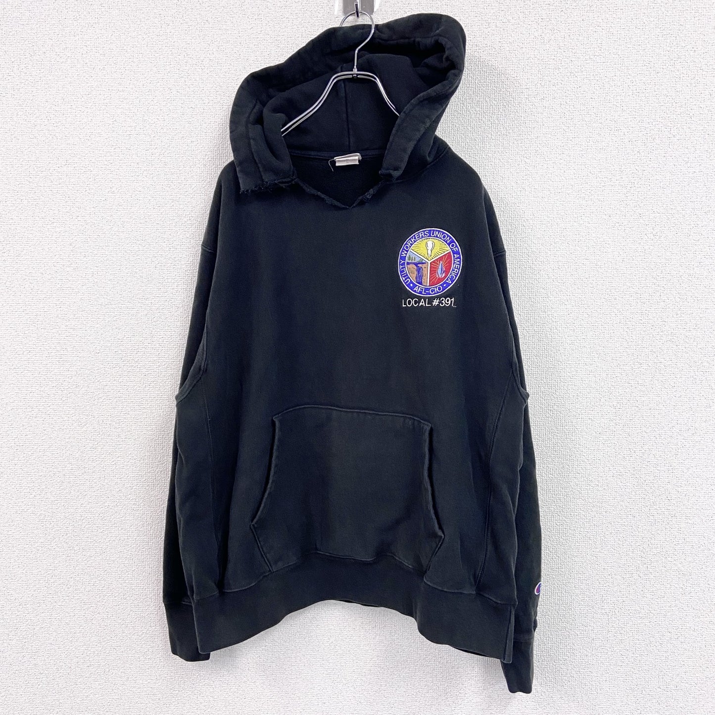 Champion　チャンピオン　リバースウィーブ　スウェットパーカー/フーディー　単色タグ　復刻　ブラック　XLサイズ