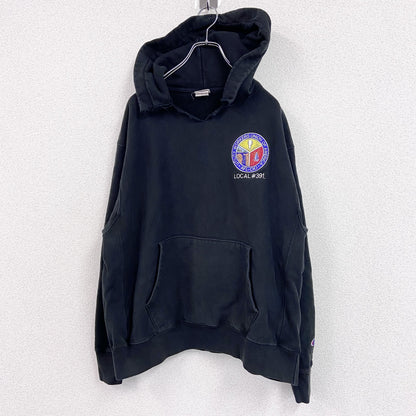 Champion　チャンピオン　リバースウィーブ　スウェットパーカー/フーディー　単色タグ　復刻　ブラック　XLサイズ