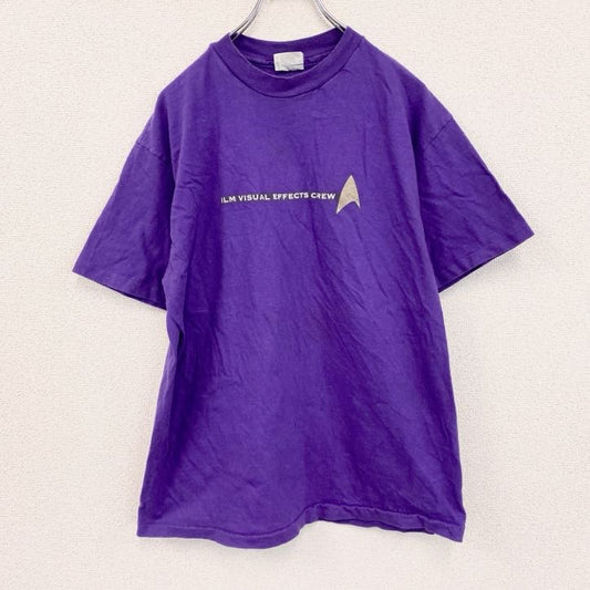 90s　Hanes　ヘインズ　半袖Tシャツ　ヴィンテージ　シングルステッチ　紫　パープル　Lサイズ