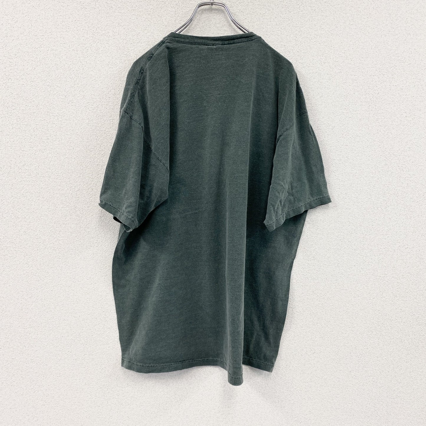 ～90s　anvil　アンヴィル　半袖プリントTシャツ　カプセルプリント　アーチプリント　3連プリント　カーキ　XLサイズ　