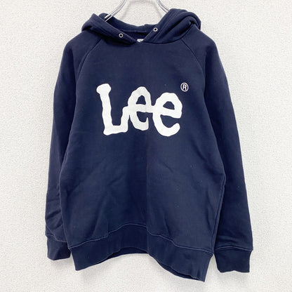 Lee　リー　スウェットパーカー/フーディー　デカロゴ　紺　ネイビー　Mサイズ