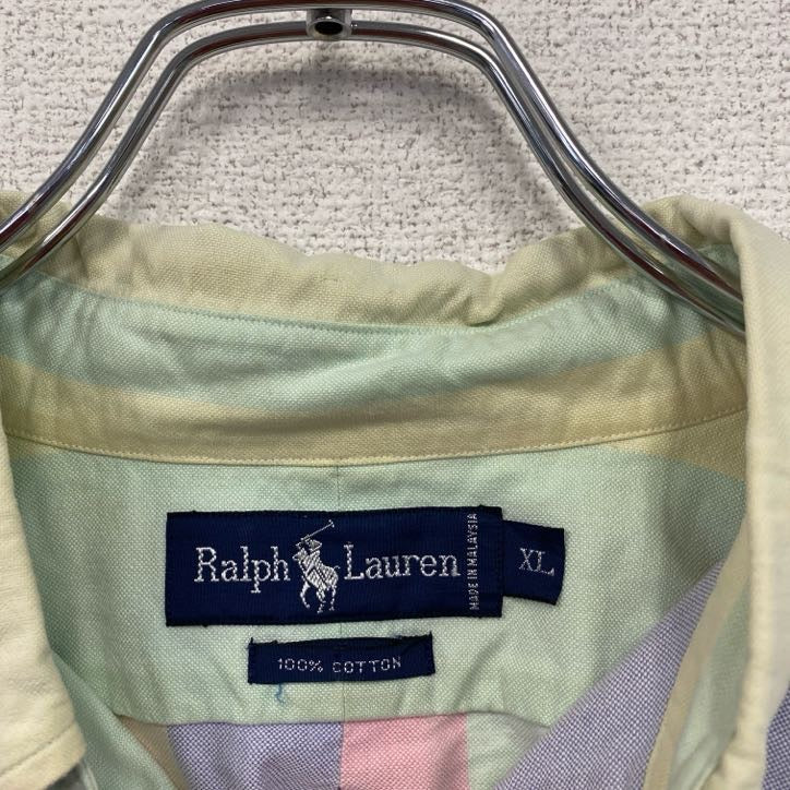 Ralph　Lauren　ラルフローレン　ボタンダウンシャツ　クレイジーストライプ　クレイジーパターン　XLサイズ