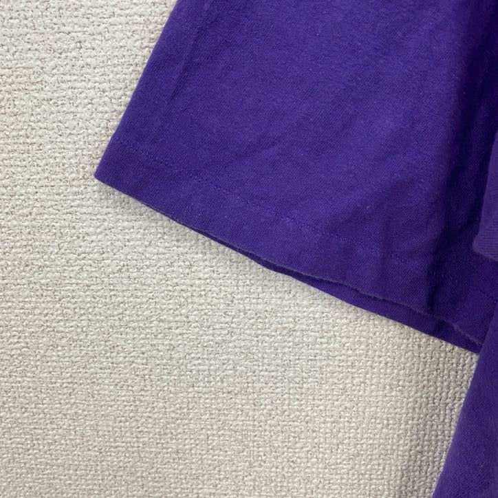 90s　Hanes　ヘインズ　半袖Tシャツ　ヴィンテージ　シングルステッチ　紫　パープル　Lサイズ