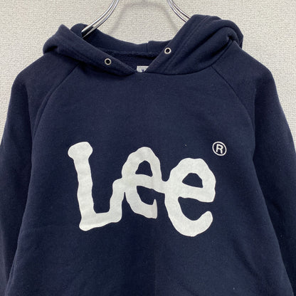 Lee　リー　スウェットパーカー/フーディー　デカロゴ　紺　ネイビー　Mサイズ