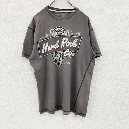 Hard Rock Cafe　ハードロックカフェ　半袖プリントTシャツ　カーキブラウン