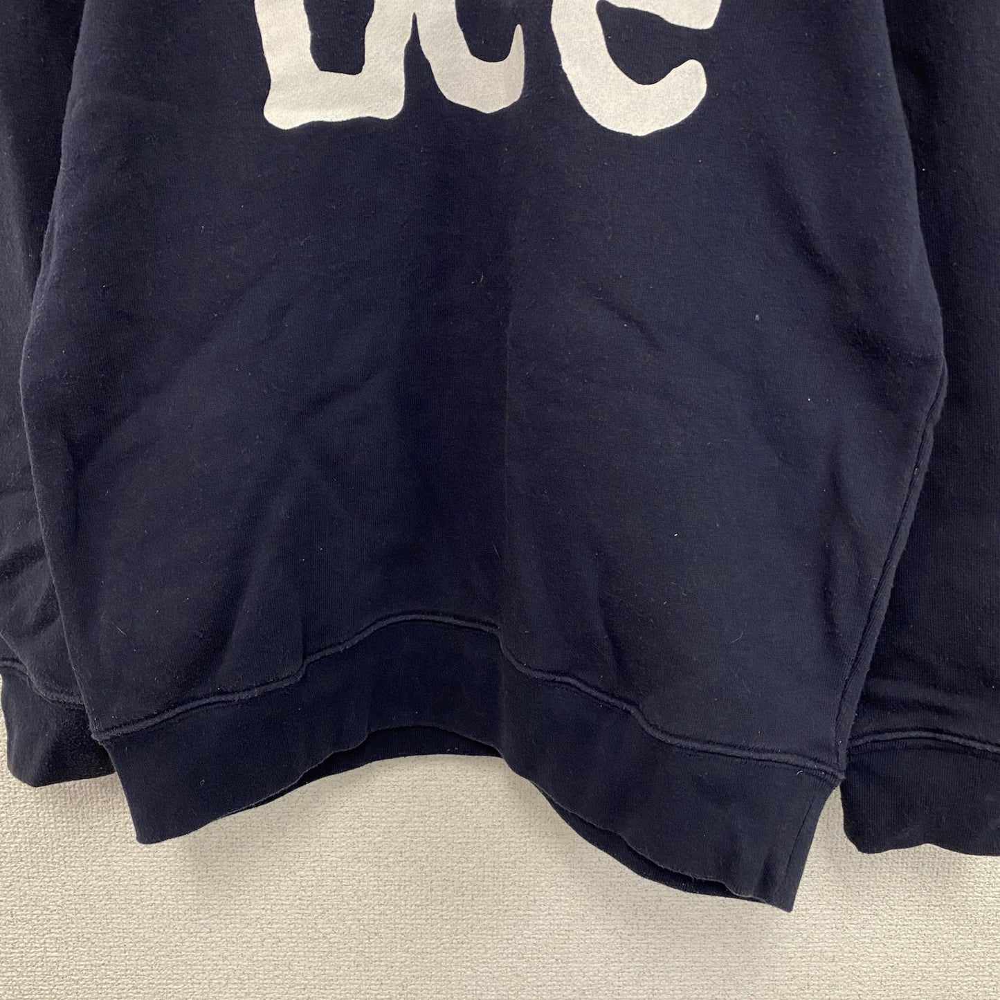 Lee　リー　スウェットパーカー/フーディー　デカロゴ　紺　ネイビー　Mサイズ