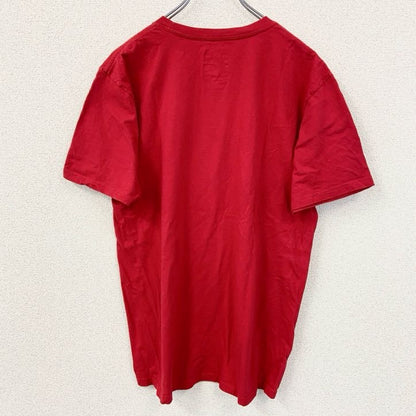 古着 used　adidas アディダス　半袖プリントTシャツ　NHL　ホッケー　カナダ　ワンポイントロゴ　赤　レッド　Lサイズ