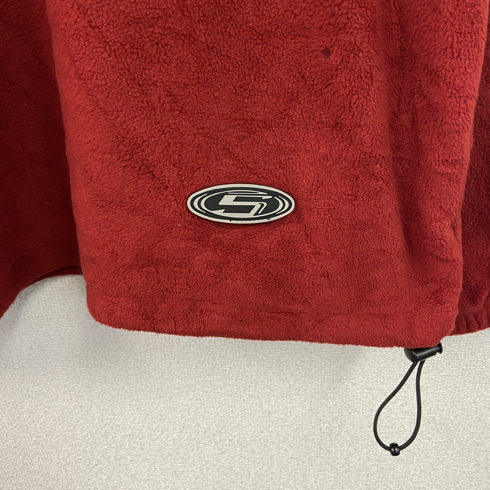 Champion　チャンピオン　フリースハーフジッププルオーバージャケット　赤　XLサイズ