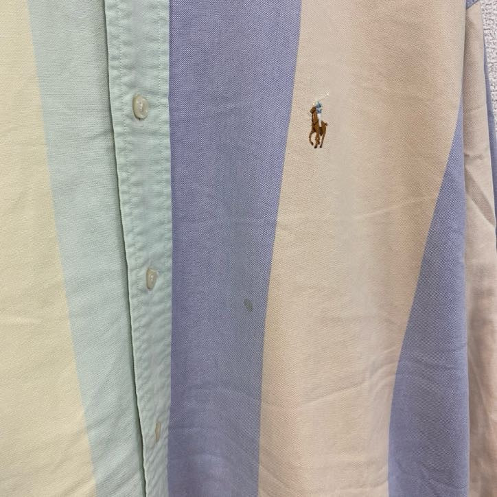 Ralph　Lauren　ラルフローレン　ボタンダウンシャツ　クレイジーストライプ　クレイジーパターン　XLサイズ