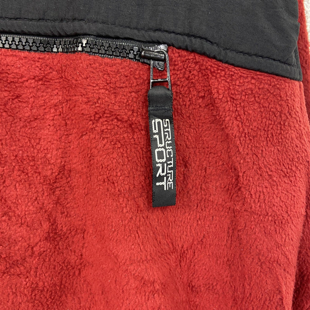 Champion　チャンピオン　フリースハーフジッププルオーバージャケット　赤　XLサイズ