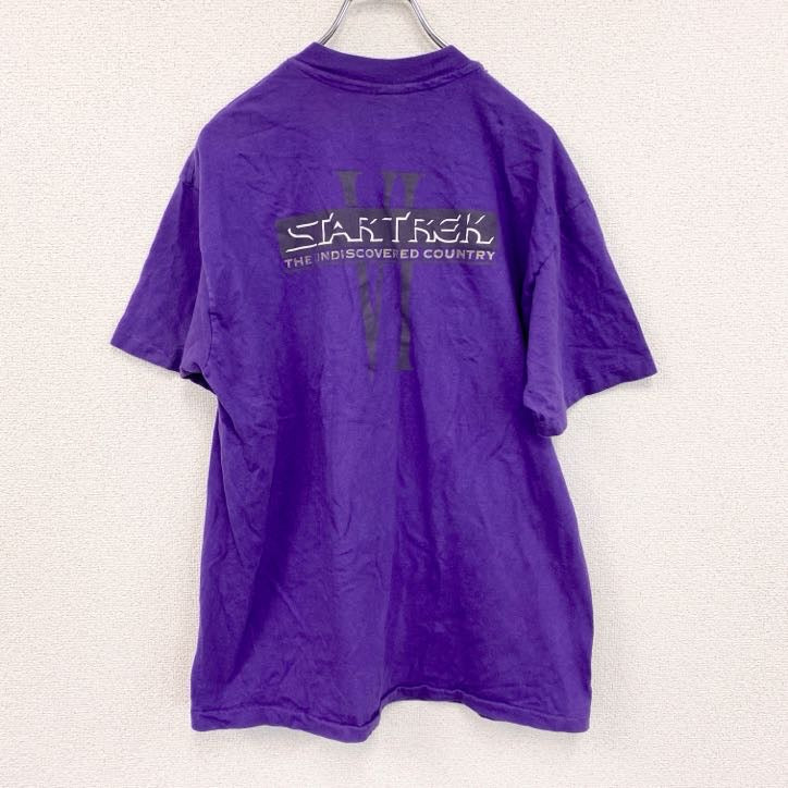 90s　Hanes　ヘインズ　半袖Tシャツ　ヴィンテージ　シングルステッチ　紫　パープル　Lサイズ
